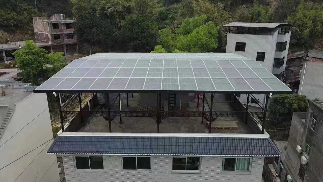 河间15kw+10kwh自建别墅家庭光伏储能系统